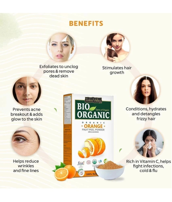 Indus Valley BIO Organic Natural Orange Peel Powder For Skin Whitening (100 g)