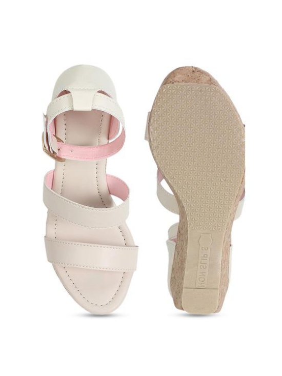 CREAM WEDGES PARTY WEAR