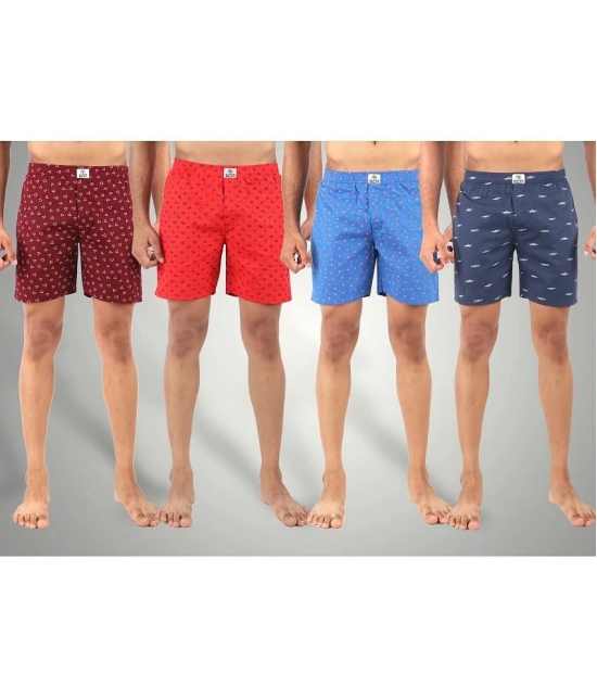 Men Boxer-(Pack of 4) Assorted - None