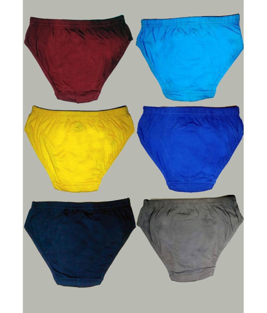 HAP - Multicolor Cotton Boys Briefs ( Pack of 6 ) - None