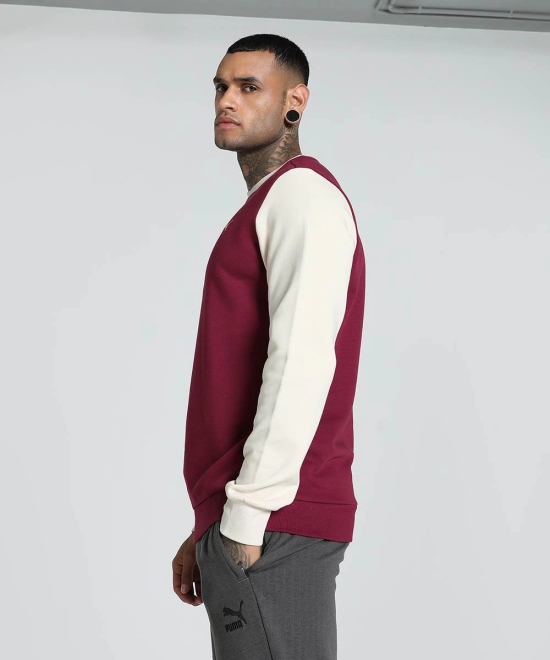 Mens Colorblock Crew-Neck Sweatshirt