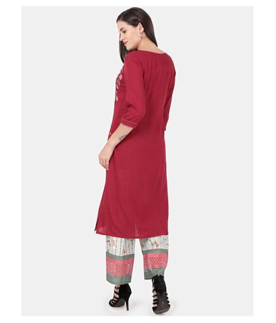 Alena Rayon Kurti With Palazzo - Stitched Suit - S