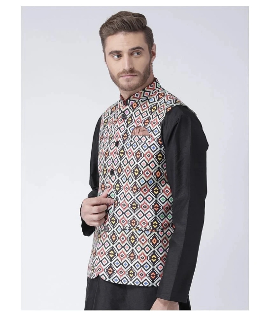 Hangup Multi Cotton Blend Nehru Jacket - None