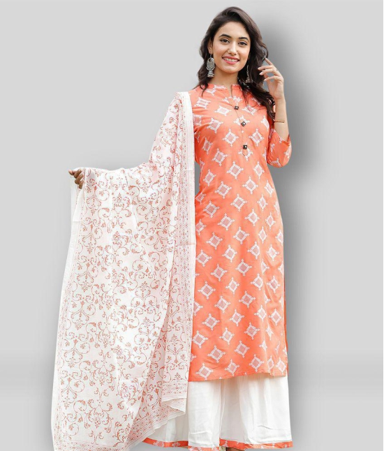 Doriya - Multicolor Straight Rayon Women's Stitched Salwar Suit ( Pack of 1 ) - M