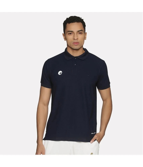 Omtex - Navy Cotton Regular Fit Mens Sports Polo T-Shirt ( Pack of 1 ) - None