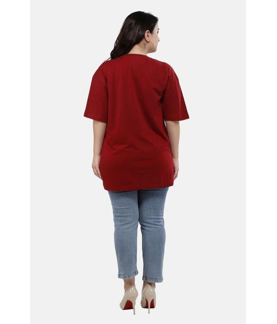 NUEVOSDAMAS - Maroon Cotton Regular Fit Womens T-Shirt ( Pack of 1 ) - None