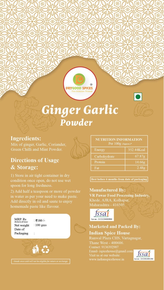 DRYGOOD Ginger Garlic Mix Powder