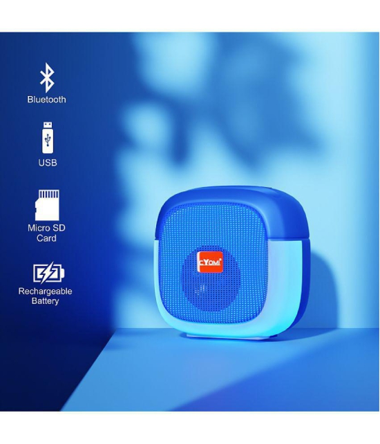 CYOMI Cy631 5 W Bluetooth Speaker Bluetooth v5.0 with SD card Slot Playback Time 4 hrs Blue - Blue