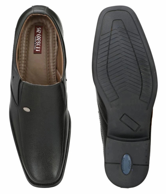 Sir Corbett Slip On Non-Leather Black Formal Shoes - None