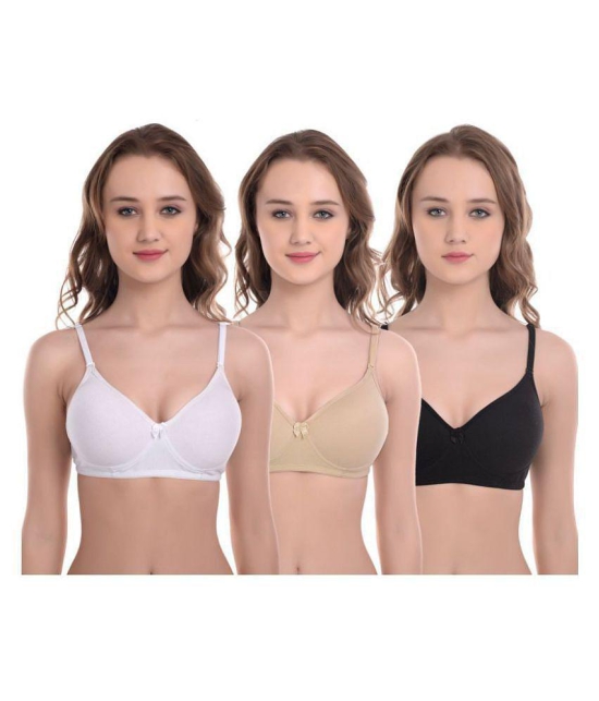 Softskin Poly Cotton T-Shirt Bra - Multi Color - 34B