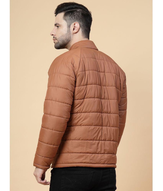 Rigo Polyester Men''s Puffer Jacket - Brown ( Pack of 1 ) - None