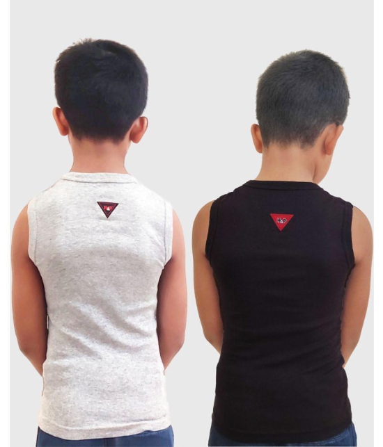 Hap Kings - Multi Cotton Self design Boys Vest ( Pack of 2 ) - None