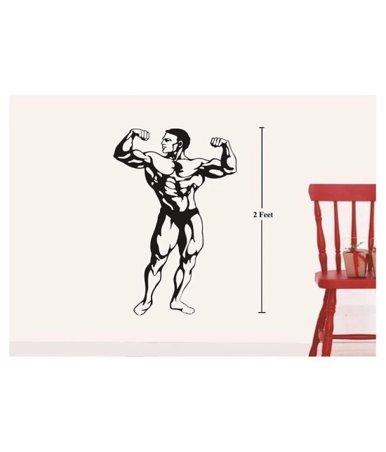 Asmi Collection Body Builder Wrestler Wall Stickers for Gym Sticker ( 40 x 60 cms )