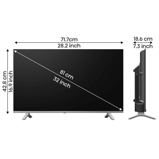 Wybor Macho PRO 80 cm 32 Inches HD Ready Smart LED TV Black 2021 Model  with Frameless Design-Wybor Macho PRO 80 cm (32 Inches) HD Ready Smart LED TV (Black) (2021 Model) | with Frameless Design