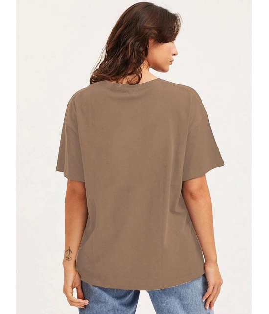 clafoutis Beige Cotton Womens T-Shirt ( Pack of 1 ) - None