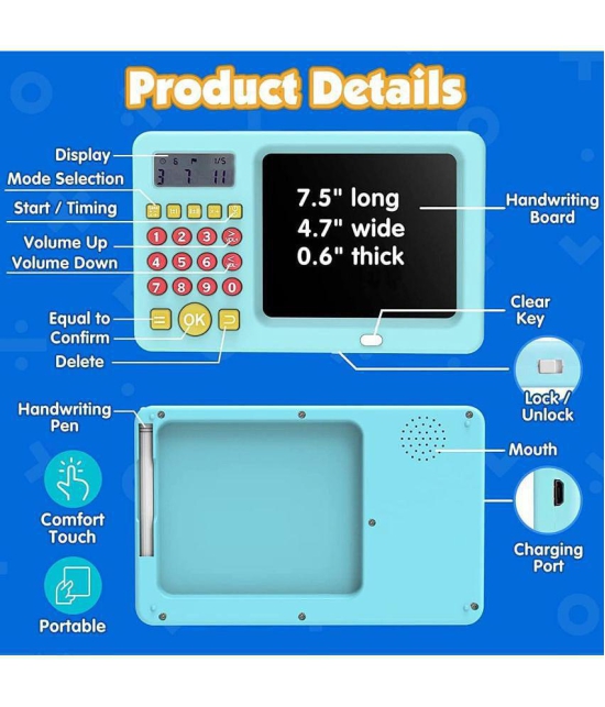 Genric - Writing Pad, Early Education 2 in-1 Math Game Calculator with LCD Screen for Kids Age- 3+