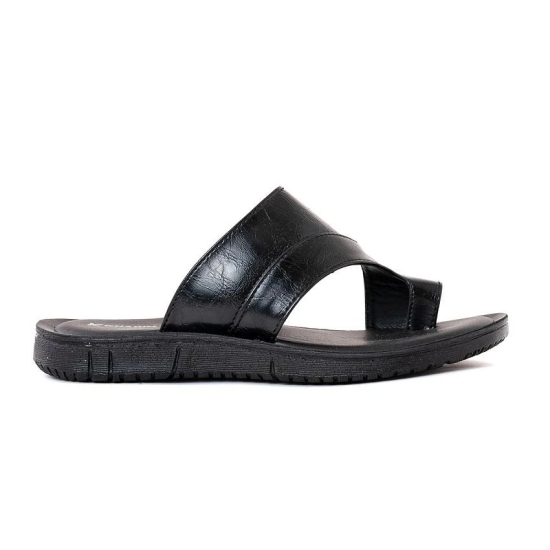 KHADIM Black Mens Leather Slipper - None