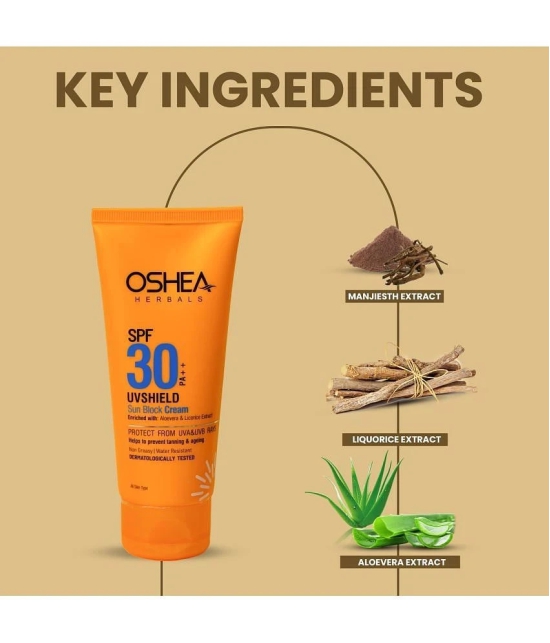 Oshea Herbals UV SHIELD SUN BLOCK CREAM SPF 30 PA ++ 60Grams