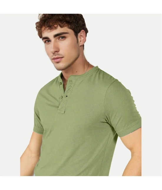 Radprix Cotton Regular Fit Solid Half Sleeves Mens T-Shirt - Green ( Pack of 1 ) - None