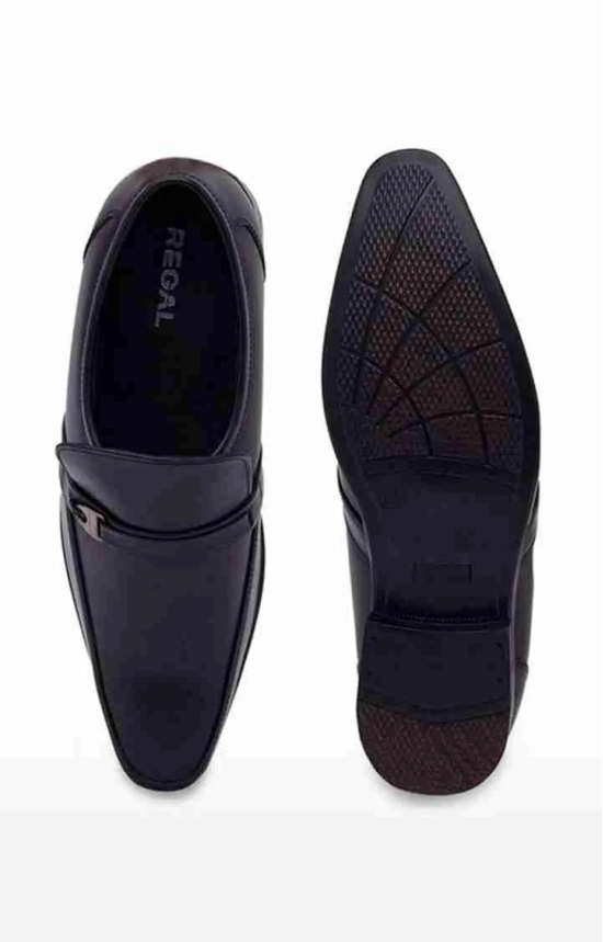 Men's Black Leather Formal Slip-ons