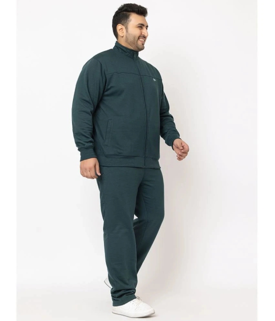 YHA - Dark Green Fleece Regular Fit Mens Tracksuit ( Pack of 1 ) - None