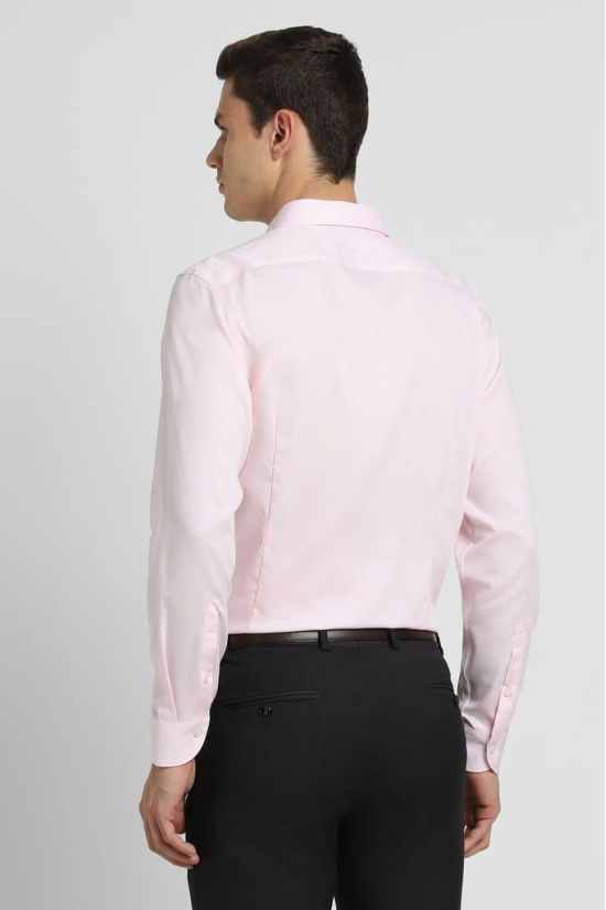 Men Pink Slim Fit Formal Full Sleeves Formal Shirt