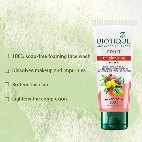 Biotique Fruit Brightening Face Wash 100% Pure & Natural (50ml)-50ml