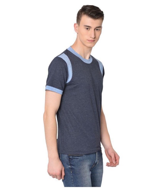 Glito Cotton Blend Blue Solids T-Shirt Single Pack - None