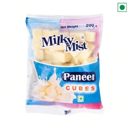 Milkymist Frozen Paneer Cubes, 200 Gm