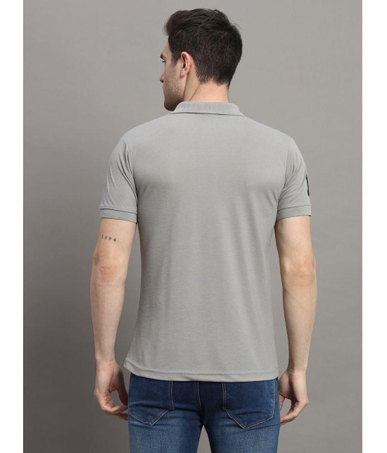 MXN Cotton Blend Regular Fit Solid Half Sleeves Men's Polo T Shirt - Grey ( Pack of 1 ) - None