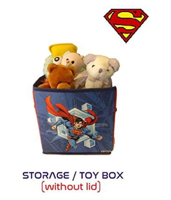 SuperMan Toys Organizer (Set of 2 pcs), Storage Box for Kids, Small - Dark Blue