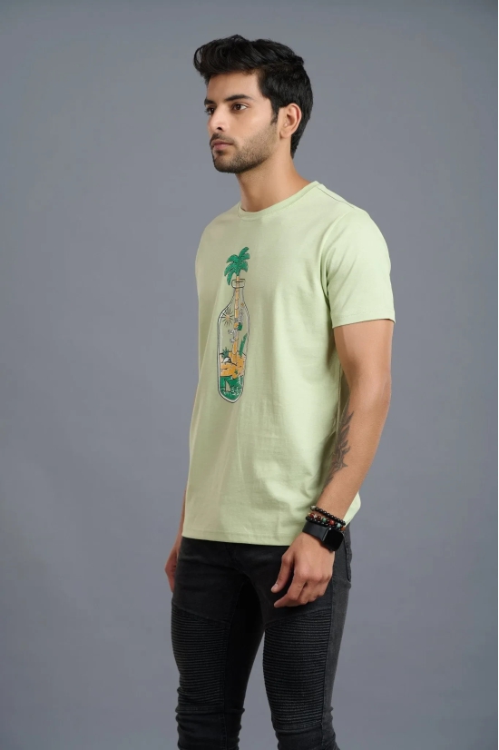 Sea Devil Printed Mint Green T-Shirt for Men L