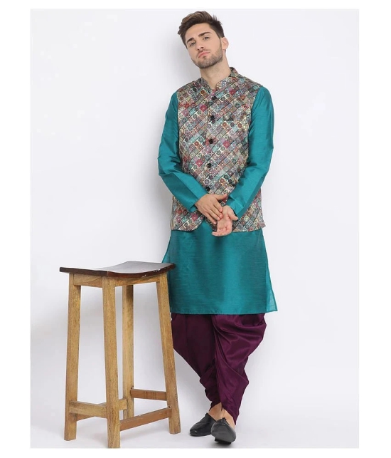 Hangup Multi Polyester Blend Kurta Pyjama Set - None