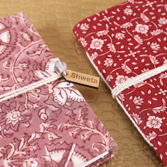 Chintz Floral & Sadabahar Fabric Bahi (Set of 2)-Non-personalised