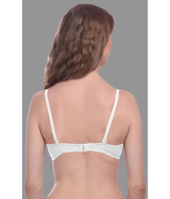 Madam Pack of 1 Cotton Blend Non Padded Womens T-Shirt Bra ( White ) - None