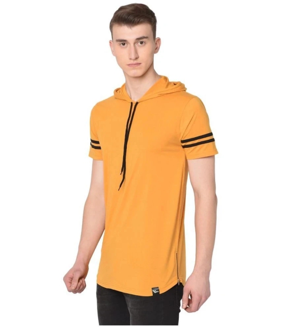 Glito - Mustard Cotton Blend Regular Fit Mens T-Shirt ( Pack of 1 ) - None