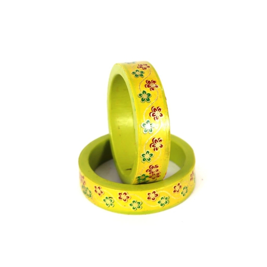 FHS Rajasthani Flowers Design- Light Green