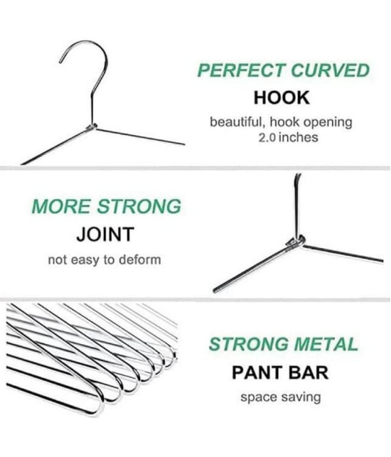 TINUMS Stainless Steel Standard Clothes Hangers ( Pack of 12 )