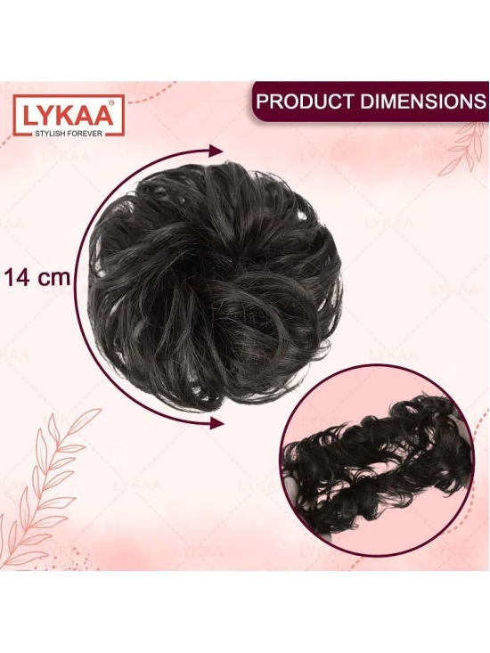 LYKAA Black Womens Hair Bun ( Pack of 1 ) - Black