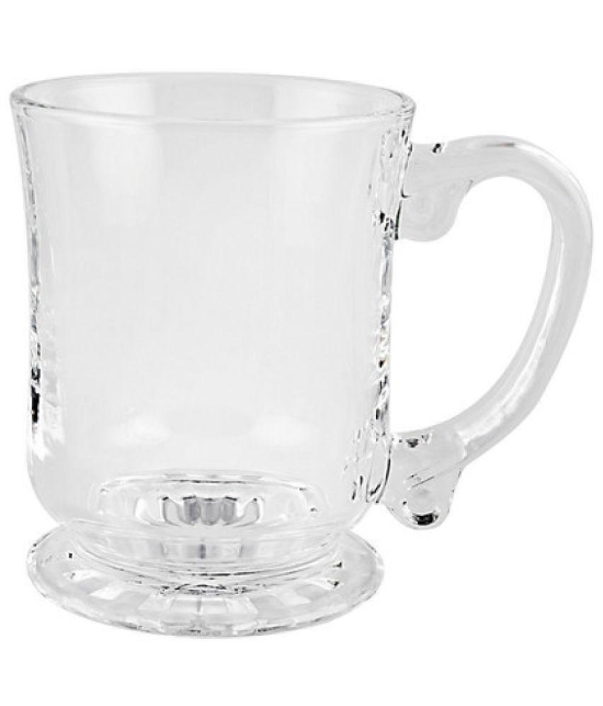 GoodHomes - Glass Single Walled Coffee Cup 420 ml ( Pack of 2 ) - Transparent