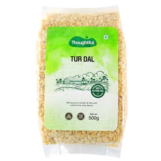 Thoughtful Pesticide-Free Tur Dal Premium, 500 Gm