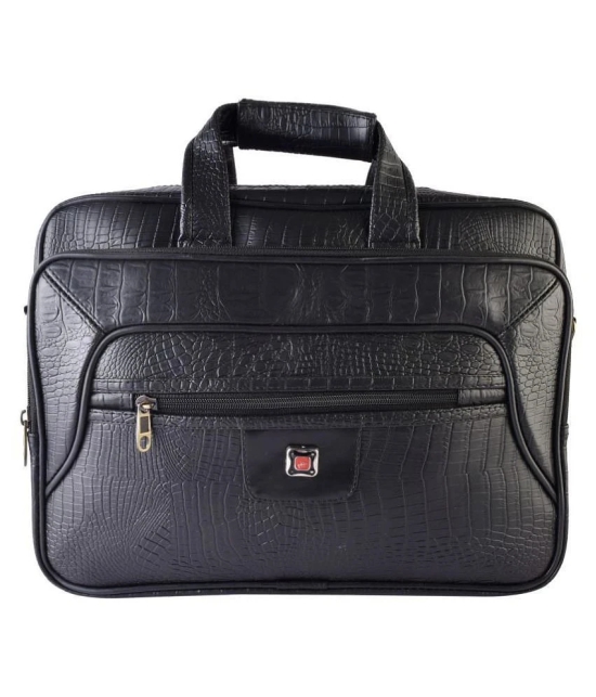 Da Tasche na Black Leather Office Messenger Bag