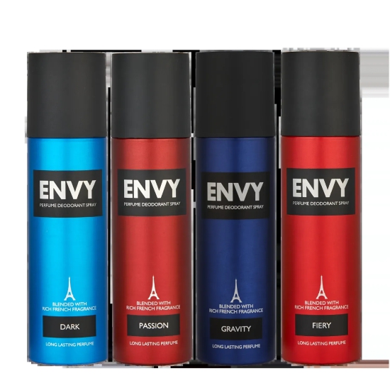 Envy Deodorant Combo Dark + Passion + Gravity + Fiery 120ml*4