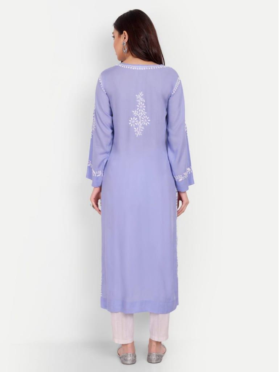 lucknowi chikankari hand embroidered long kurta