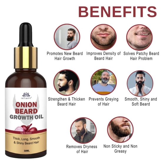 Intimify Onion Beard Growth Oil, beard growth, beard oil, beard growth oil, moustache growth oil, 30 ml