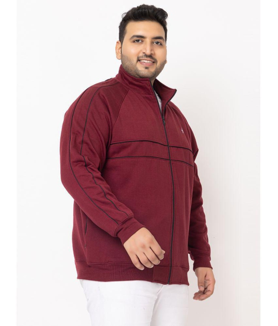 YHA Fleece Mens Casual Jacket - Maroon ( Pack of 1 ) - None