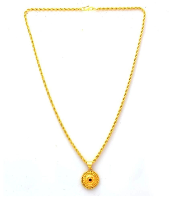 Jewar Mandi New Design Gold Plated Locket/Pendant with Rope/Rassi Chain Daily use for Men, Women & Girls, Boys - Golden