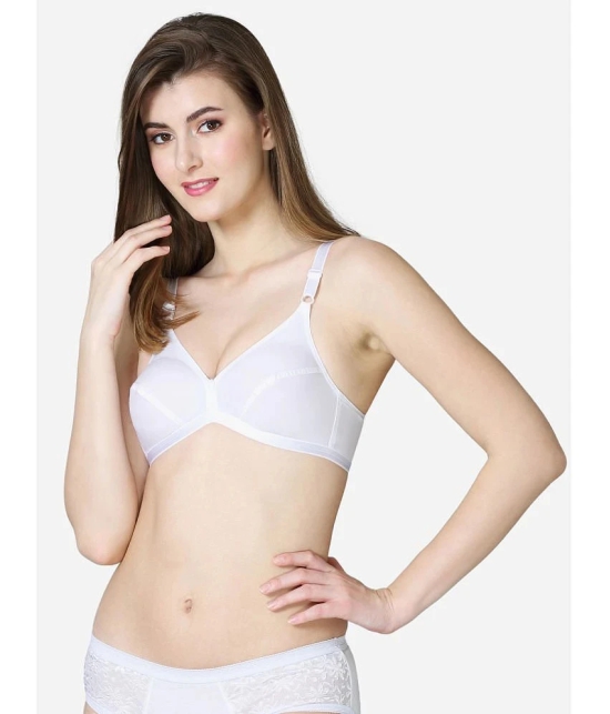 VStar - White Cotton Non Padded Womens Everyday Bra ( Pack of 1 ) - None