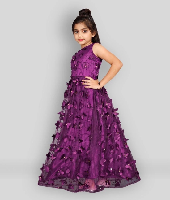 JULEE Net Gown For Girls ( Pack of 1 , Purple ) - None