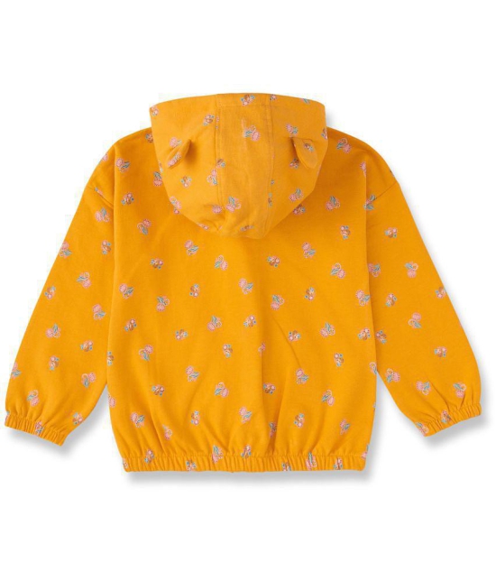 JusCubs Girls Fleece Toddlers All Over Print Hoody - Yellow (Pack of 1) - None